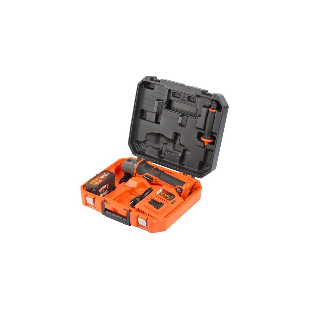 Polizor flex unghiular, POWERPLUS, cu acumulator, 115mm, 20V/40V, 2.5AH