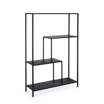 Raft fier 4 polite negru Regular 85 cm x 26 cm x 129 h Raft fier 4 polite negru Regular 85 cm x 26 cm x 129 h