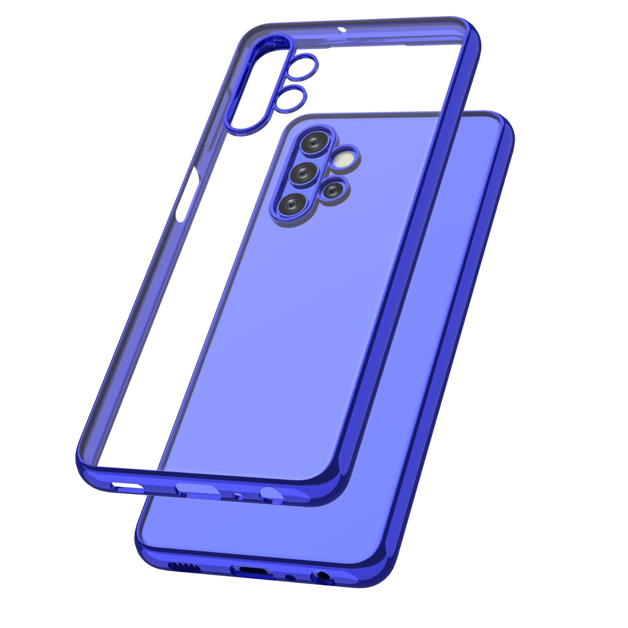 Capac Protectie Spate Cellara Colectia Electro Pentru Samsung Galaxy A32 4G (2021) - Albastru