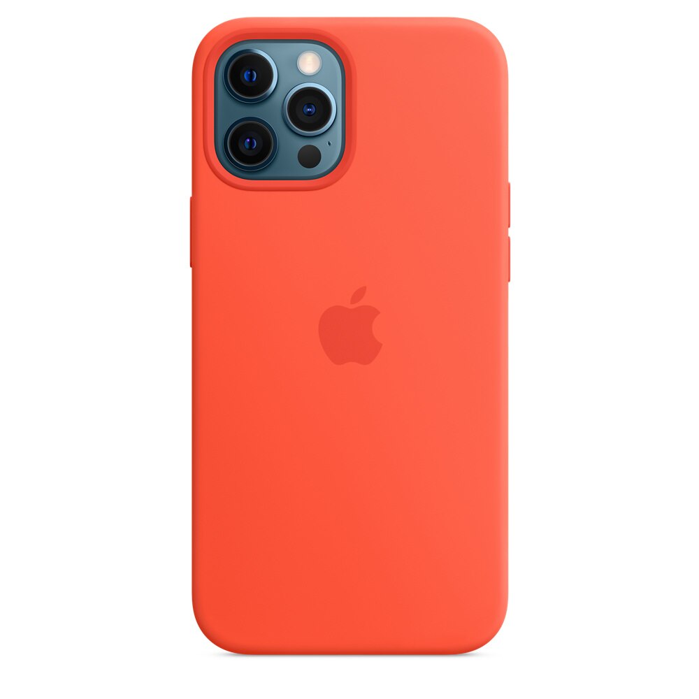 Husa de protectie Apple Silicone Case MagSafe pentru iPhone 12 Pro Electric Orange