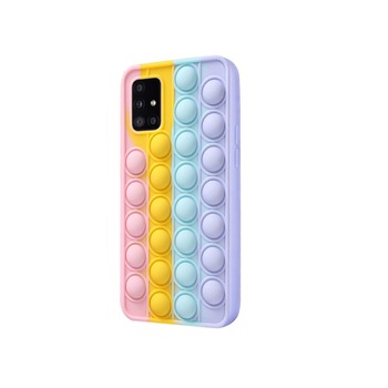 Husa PlanetPhone compatibila cu Samsung Galaxy A51, husa POP IT, Push Pop Bubble Fidget, Antisoc, antistres, din silicon, Mov/Roz/Galben Husa PlanetPhone compatibila cu Samsung Galaxy A51, husa POP IT, Push Pop Bubble Fidget, Antisoc, antistres, din silicon, Mov/Roz/Galben