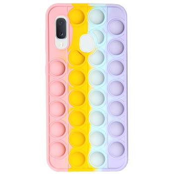 Husa PlanetPhone compatibila cu Samsung Galaxy A20 E, POP IT, Push Pop Bubble Fidget, Antisoc, antistres, din silicon, Multicolor Husa PlanetPhone compatibila cu Samsung Galaxy A20 E, POP IT, Push Pop Bubble Fidget, Antisoc, antistres, din silicon, Multicolor