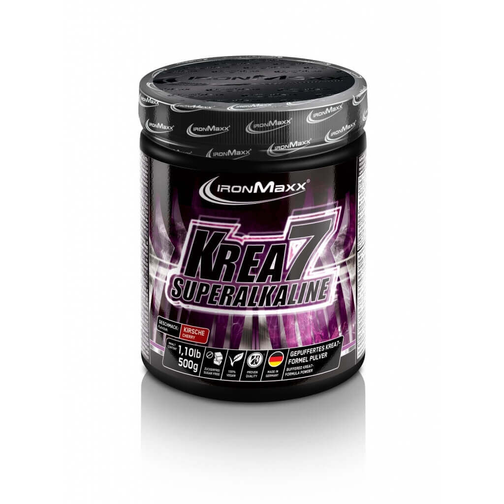 Creatina IronMaxx Krea7 Superalkaline, Cola-Lime, 500g