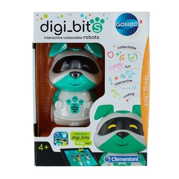 Robot interactiv Clementoni Digi Bits Dog, verde Robot interactiv Clementoni Digi Bits Dog, verde