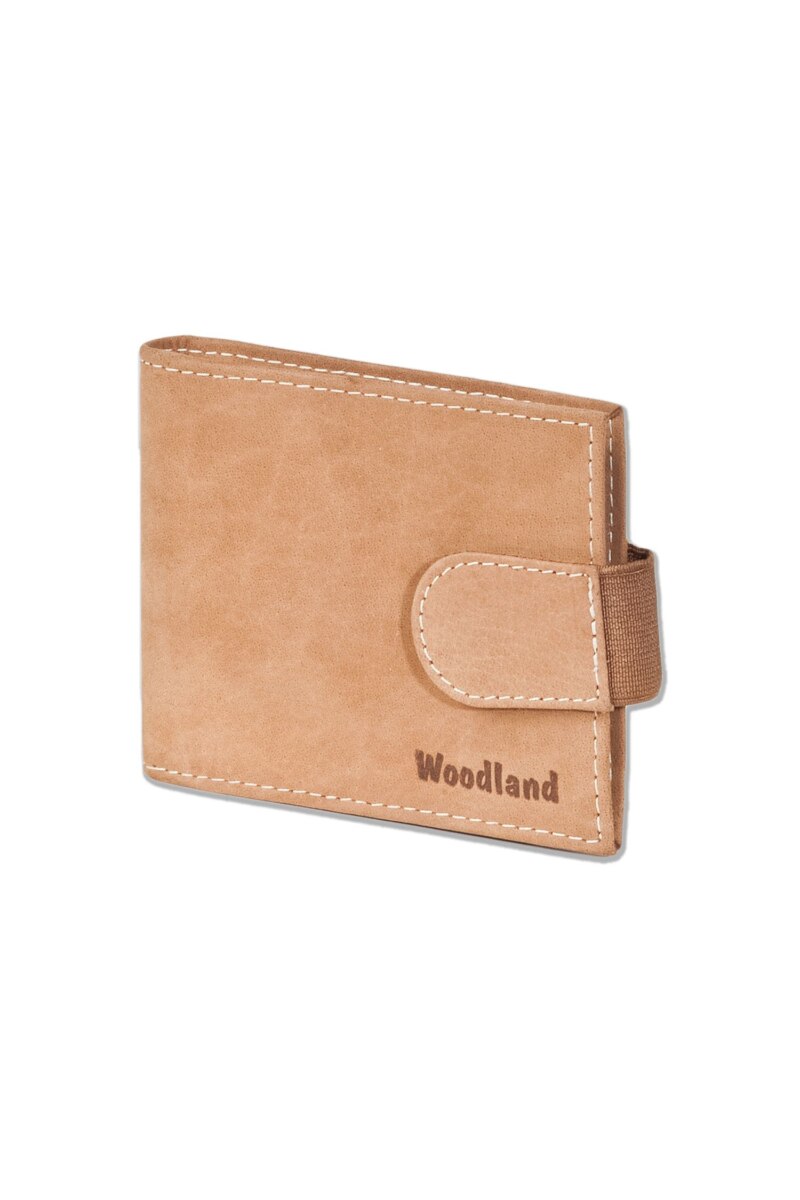 Husa carduri Woodland, 20 compartimente, 10.5x8.4x1 cm, Piele naturala, Cognac