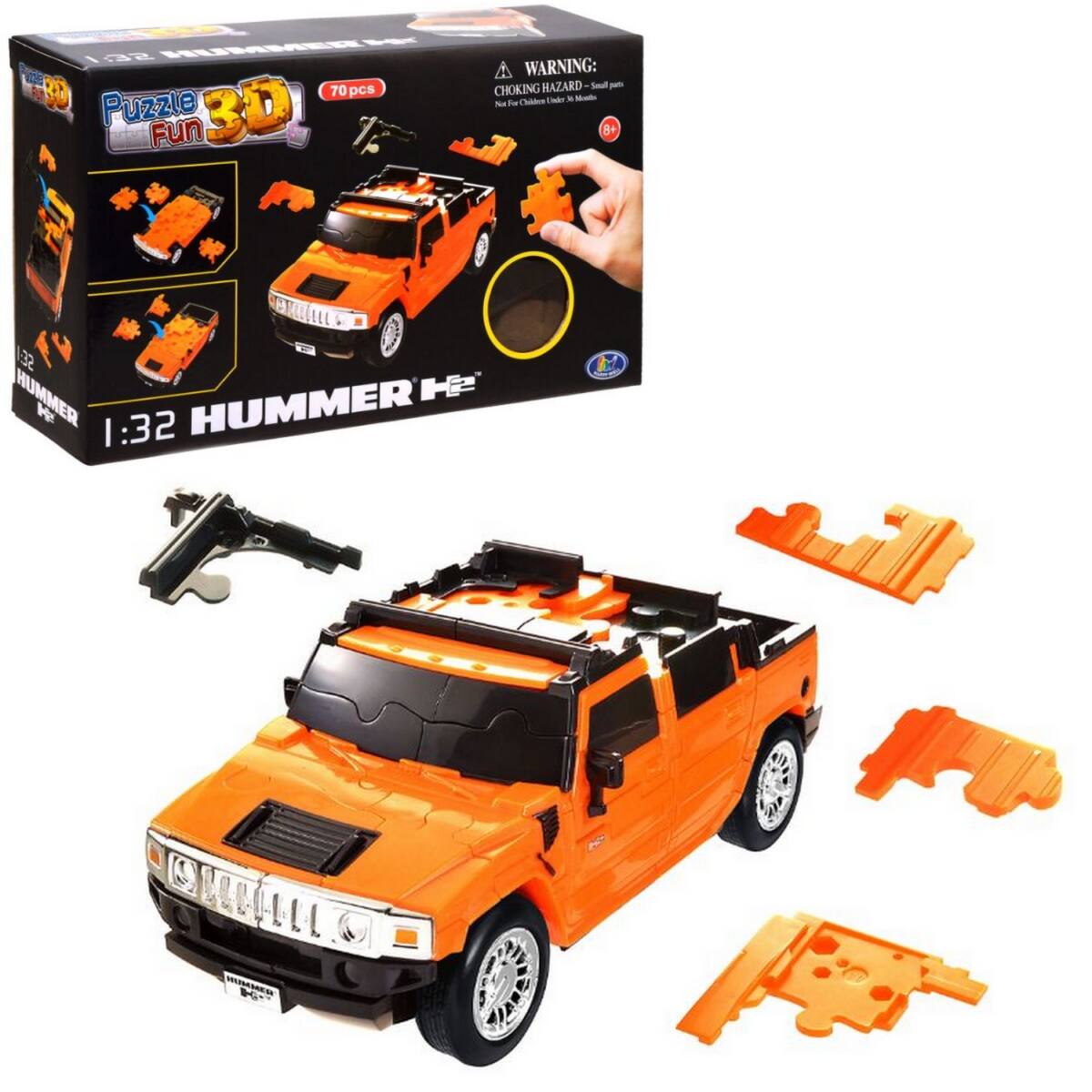 3D autós puzzle HUMMER H2 1:32 narancssárga - eMAG.hu