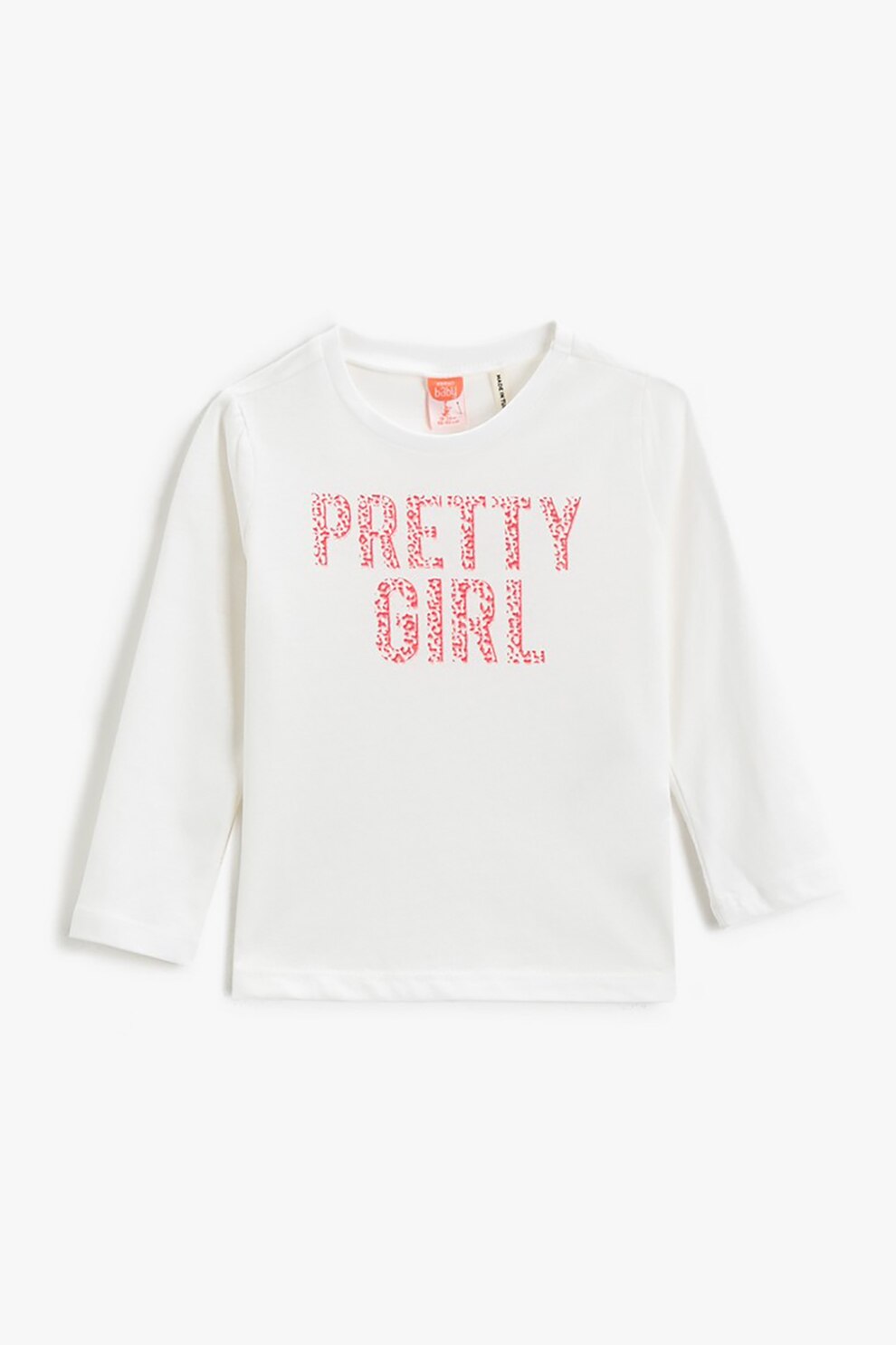 KOTON, Bluza de bumbac cu imprimeu text, Alb/Roz