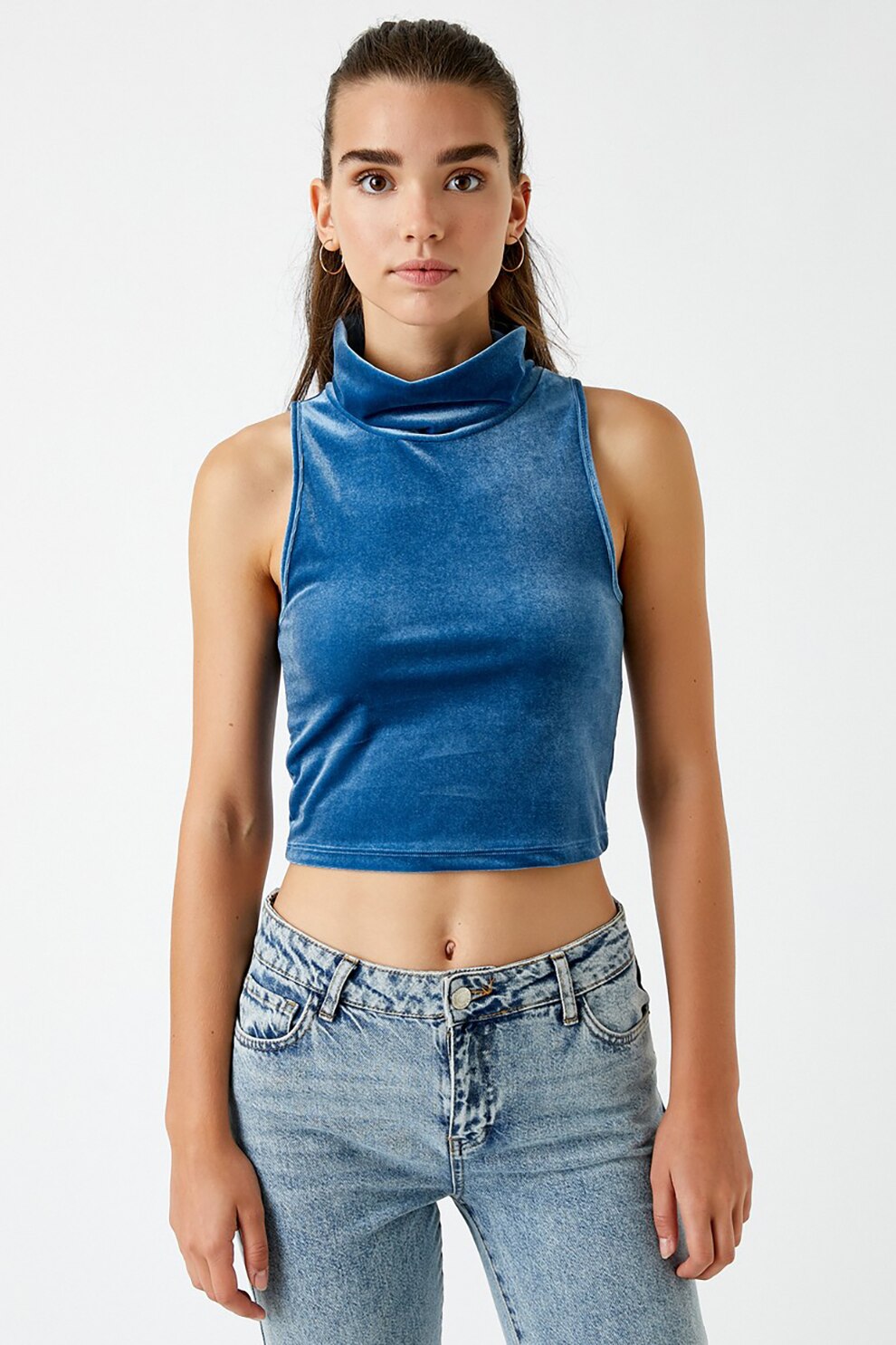 KOTON, Top crop catifelat, Bleumarin