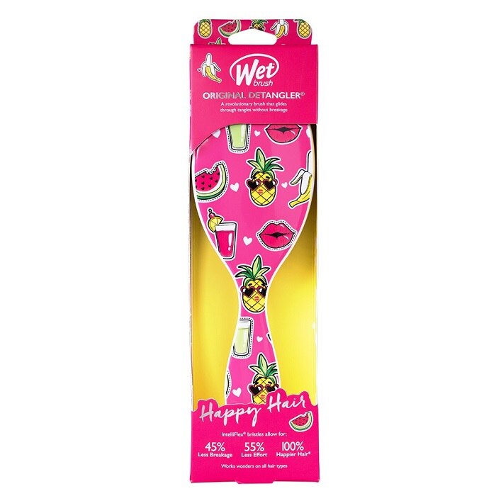 Perie de par Wet Brush Detangler Happy Hair Smiley Pineapple