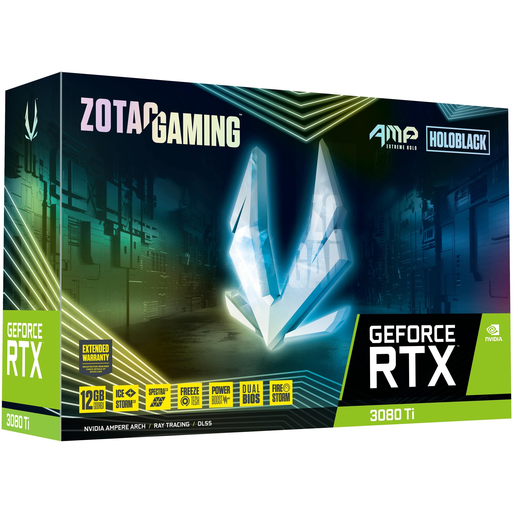 Geforce RTX 3080 10GB　ZOTAC HOLOBLACK ZOTAC GAMING GeForce RTX 3080 AMP Holo LHR | ZOTAC