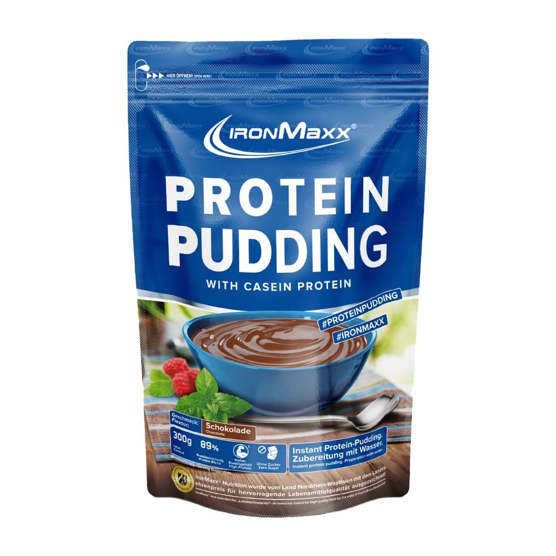 Budinca de proteine IronMaxx, Ciocolata, 300g