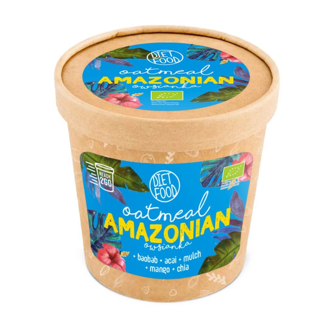 Terci de ovaz Amazonian bio, Diet Food, Ready 2 Go, 70 g