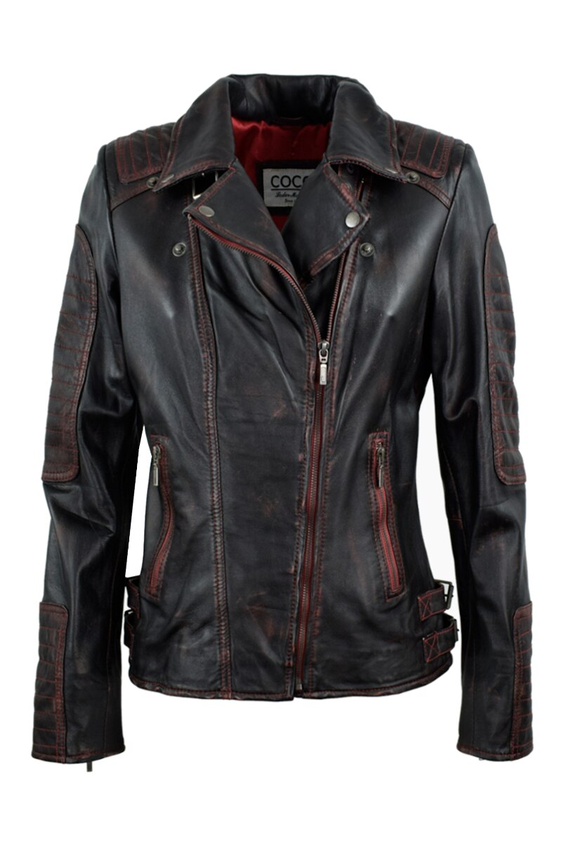 Geaca de piele Viktoria CBL, Rosu