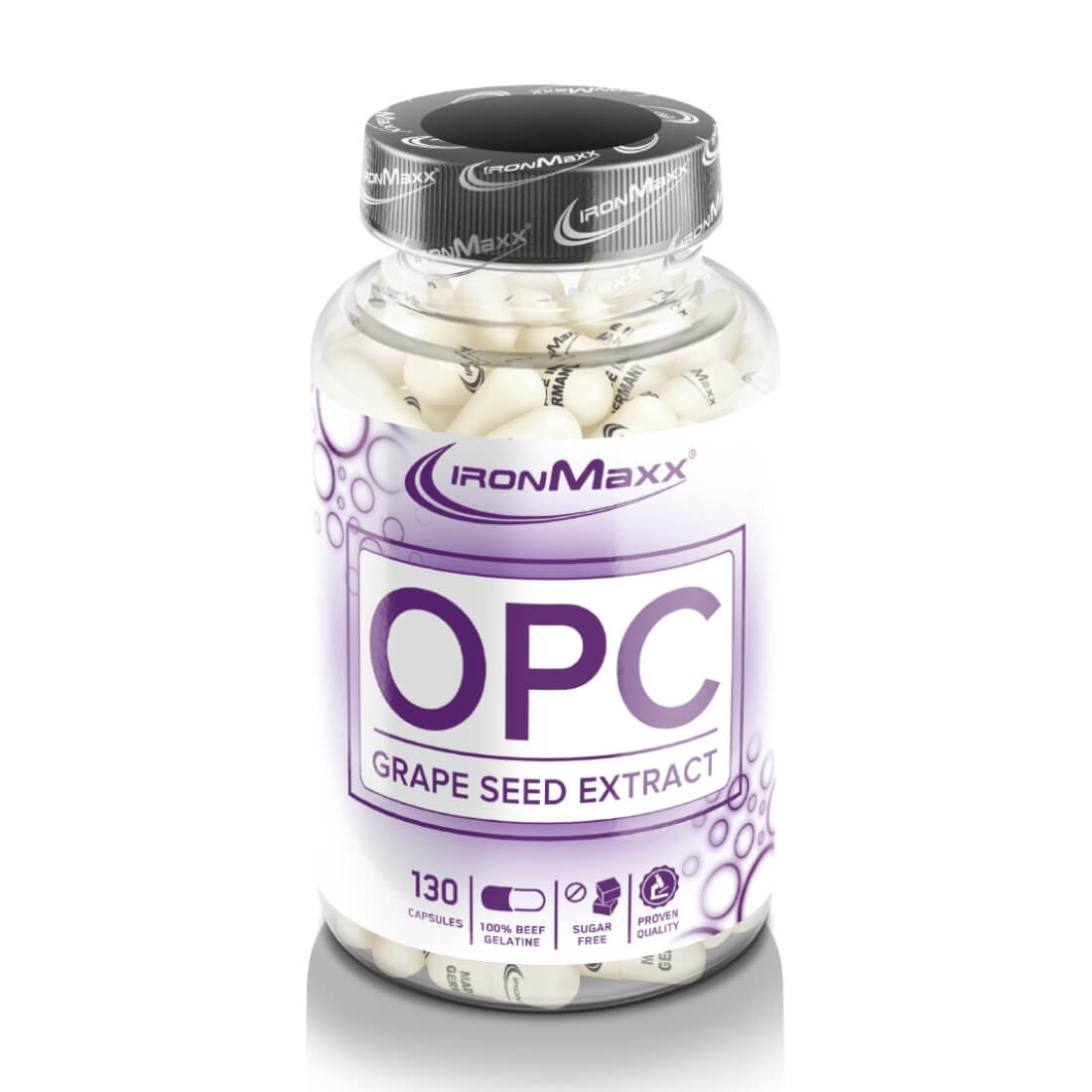 Extract de seminte de struguri IronMaxx OPC, 130 capsule