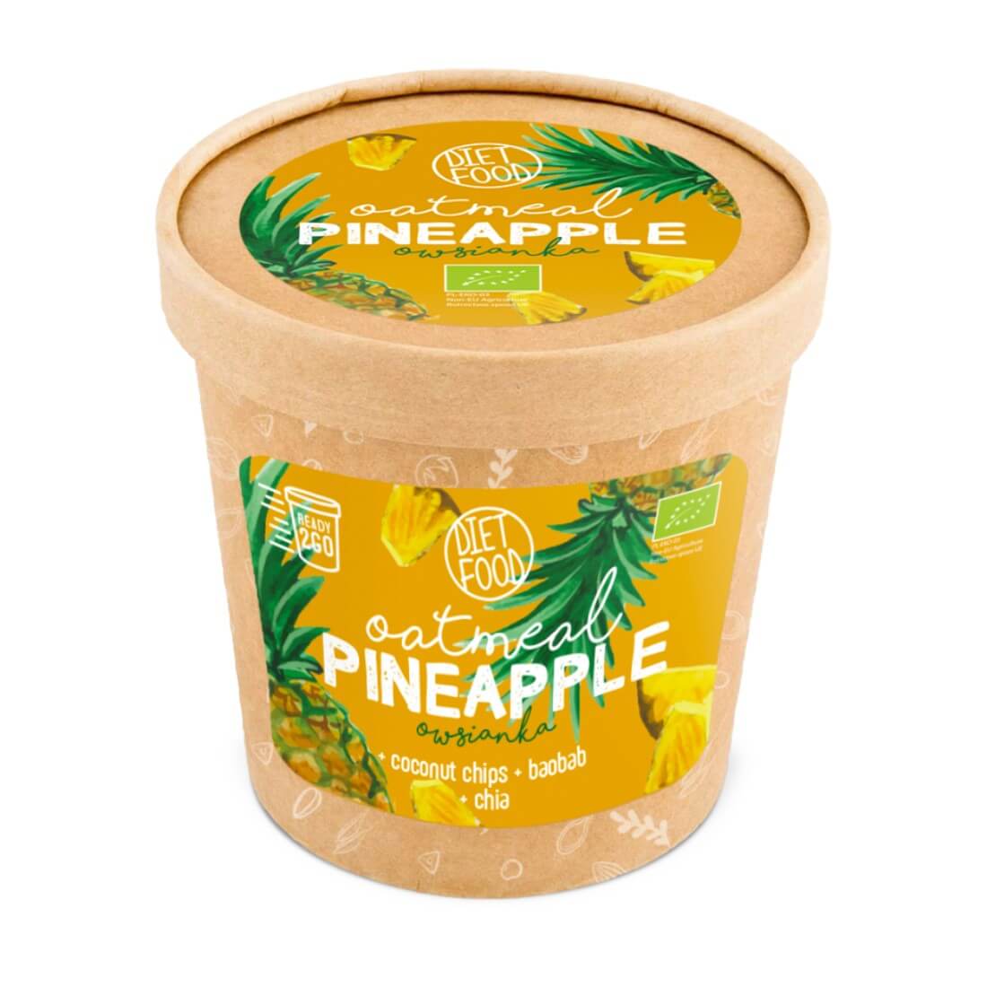 Terci de ovaz cu ananas, Diet Food, Ready 2 Go, 70 g