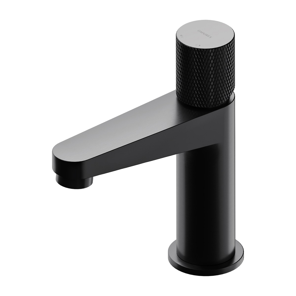 Baterie lavoar OMNIRES CONTOUR, Antracit, finisaj periat PVD, perlator, montaj pe lavoar