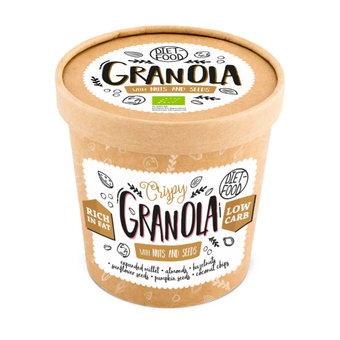 Granola cu nuci bio, Diet Food, 70 g