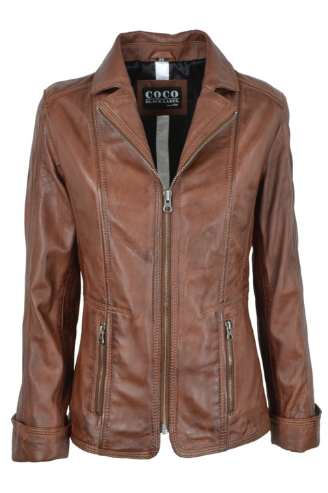 Geaca de piele Sandra CBL, Maro