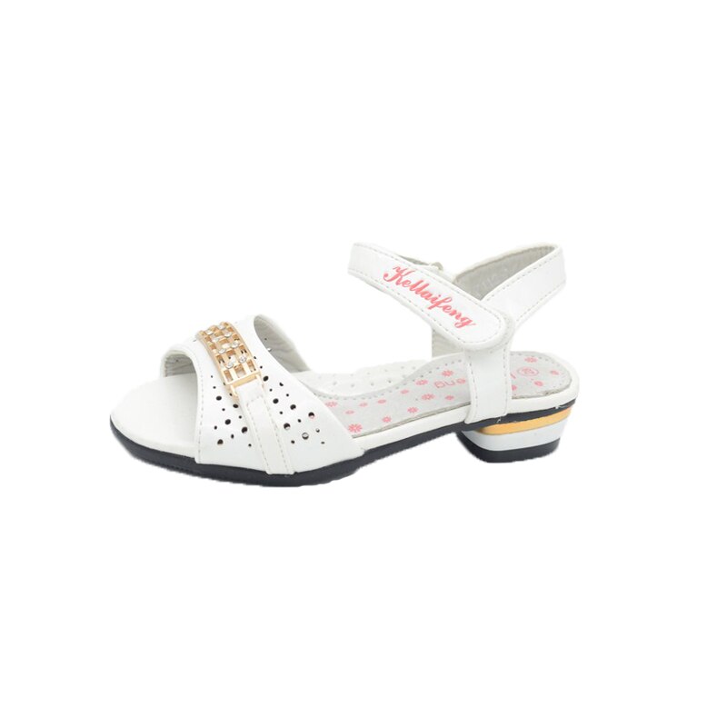 Sandale cu toc pentru fete Kellaifeng KLF-TZ112-1-34, Alb 1871