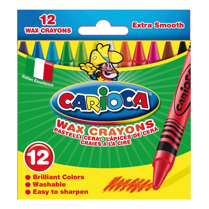 Комплект пастели CARIOCA Brilliant, 12 цвята