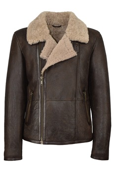 Geaca de piele SPG90 CBL, 48 EU, Maro Geaca de piele SPG90 CBL, 48 EU, Maro