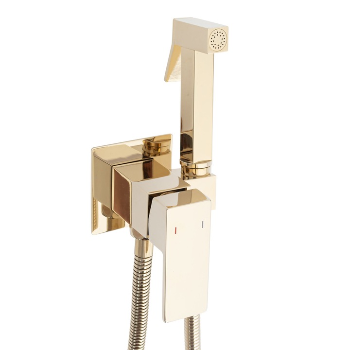 Смесител за биде Rea Fenix Light Gold, Хигиенен душ, Златист