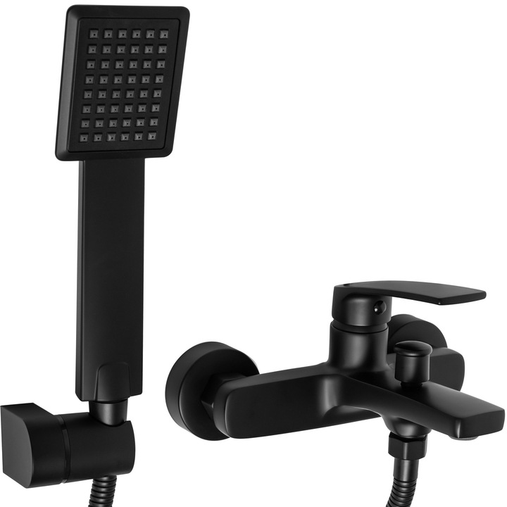 Смесител за вана Rea Luppo Black Matte, Черен, Мат