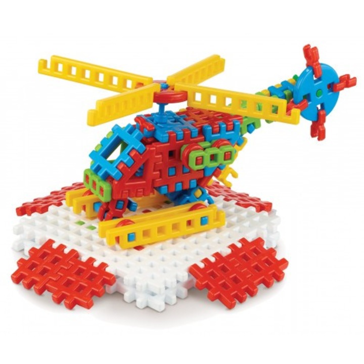 Set de constructie Elicopter, 90 piese, Multicolor