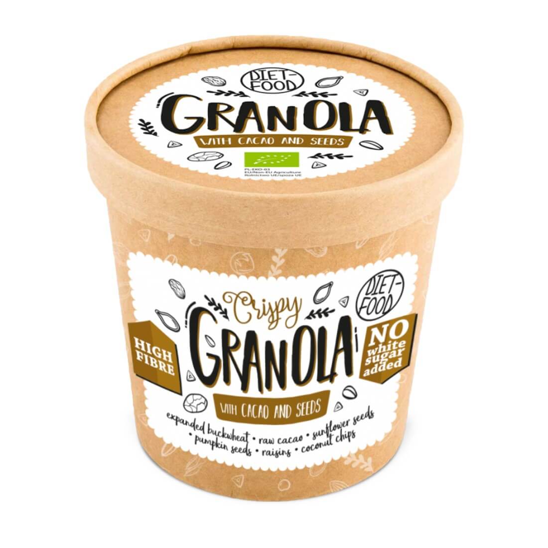 Granola cu cacao bio, Diet Food, 70 g