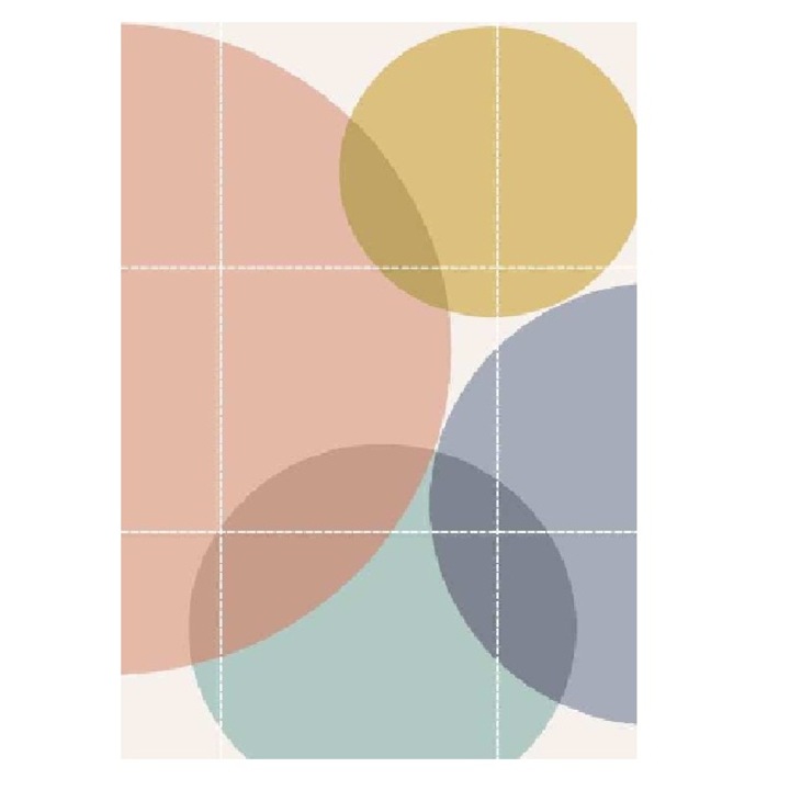 Poliészter szőnyeg, 120X160 cm, sokszínű, skandináv mintás, 9-es típus