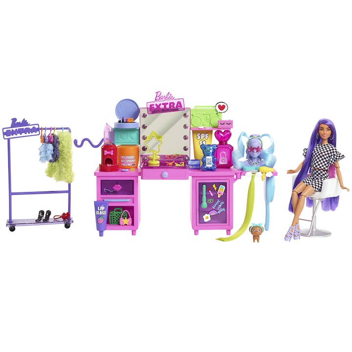 Barbie Extra Style Játékkészlet - Sminkasztal kiegészítőkkel