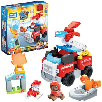 Set de constructie Mega Bloks - Paw Patrol, Masina de pompieri, 34 piese Set de constructie Mega Bloks - Paw Patrol, Masina de pompieri, 34 piese