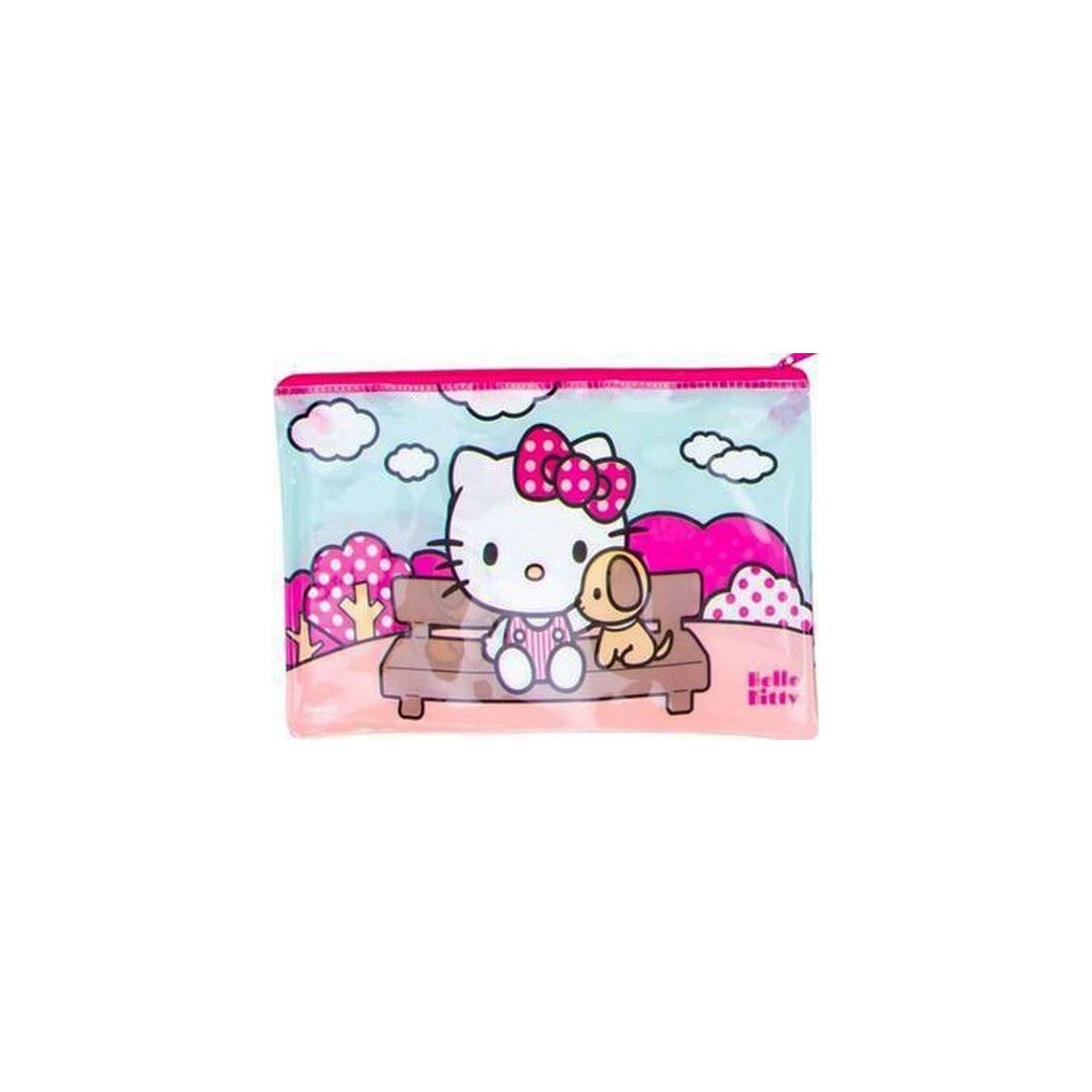Etui neechipat, Hello Kitty, roz, 1 compartiment