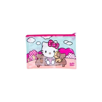 Etui neechipat, Hello Kitty, roz, 1 compartiment Etui neechipat, Hello Kitty, roz, 1 compartiment