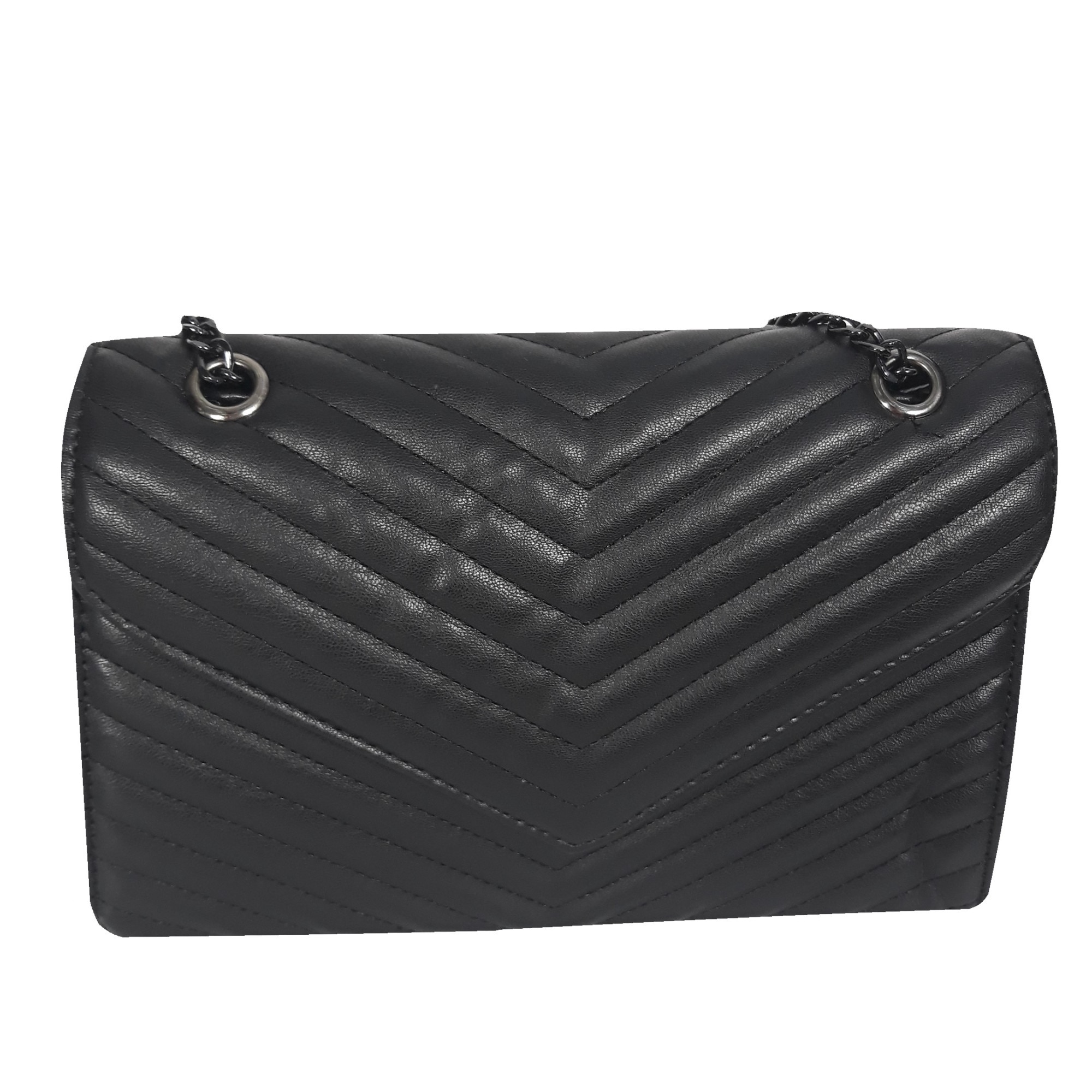 Geanta dama, model matlasat, negru, dimensiune 26 x19x8 cm