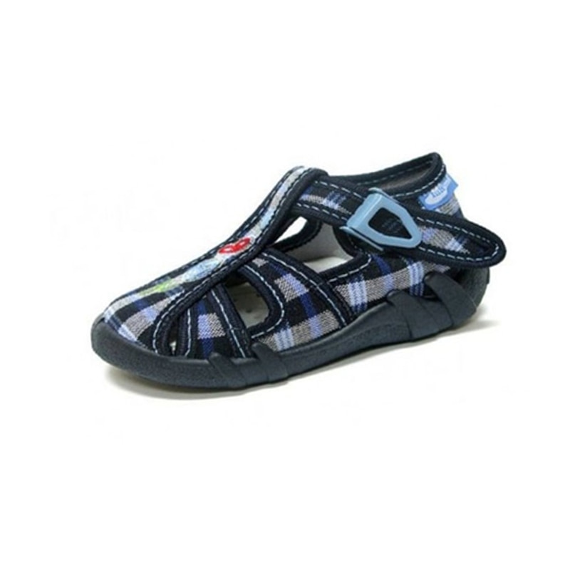 Sandale din panza pentru baieti Renbut N102, Albastru 2230