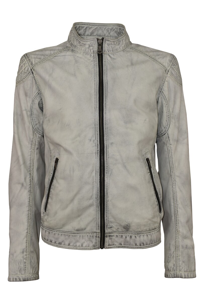 Geaca de piele Groot CBL, Alb, Alb