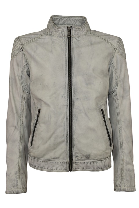 Geaca de piele Groot CBL, Alb, Alb