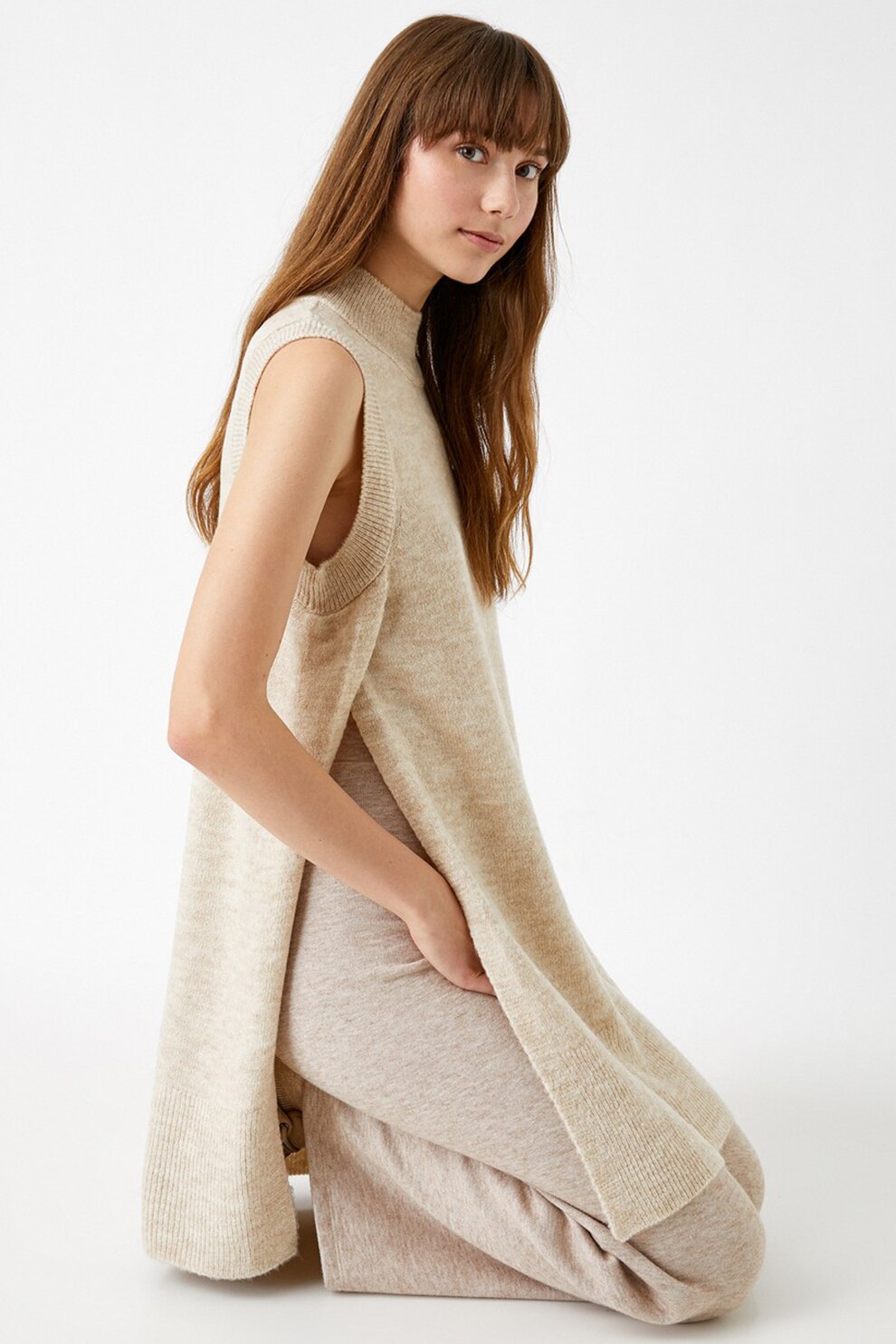 KOTON, Vesta cu slituri laterale, Bej, M