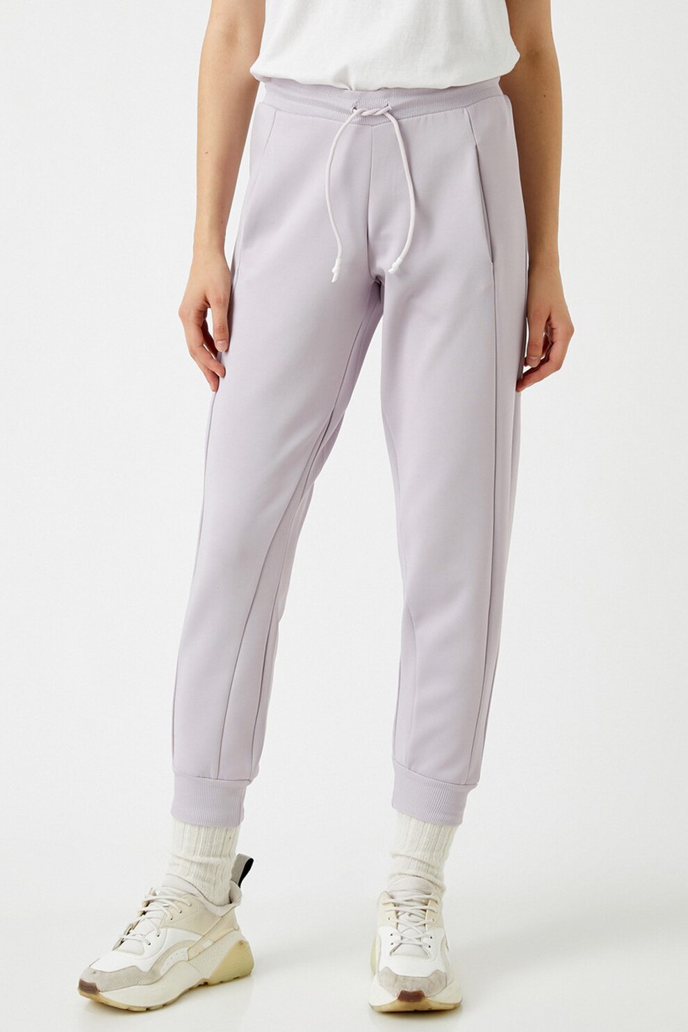 KOTON, Pantaloni sport cu snur in talie, Lila