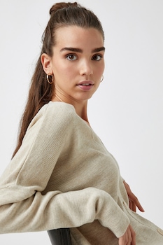 KOTON, Cardigan lejer cu decolteu in V, Bej KOTON, Cardigan lejer cu decolteu in V, Bej