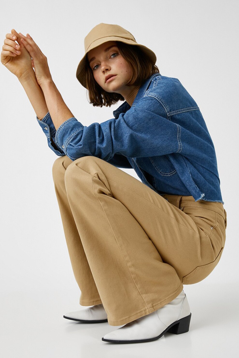 KOTON, Pantaloni evazati, Maro camel