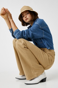 KOTON, Pantaloni evazati, Maro camel KOTON, Pantaloni evazati, Maro camel