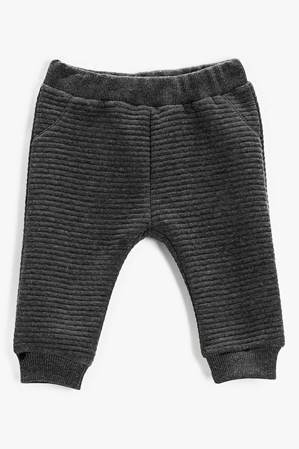 KOTON, Pantaloni cu aspect striat, Gri antracit