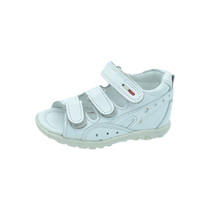 Кожени сандали за момче Small Foot SFB01, Бели