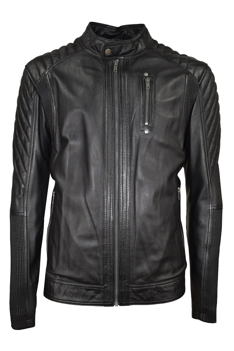 Geaca de piele John CBL, 50 EU, Negru