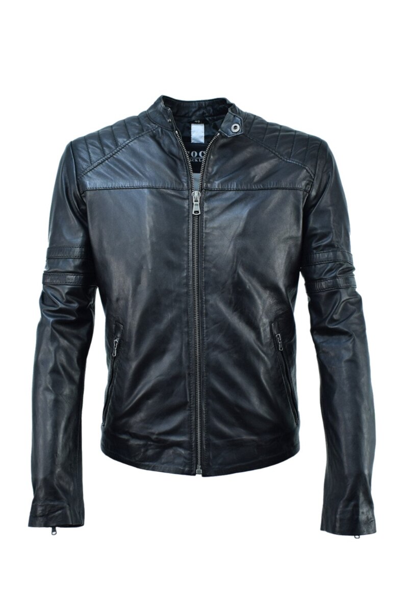 Geaca de piele Patrick CBL, Negru