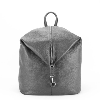 Rucsac din piele naturala gri Lidia Gri Rucsac din piele naturala gri Lidia Gri