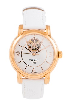 Tissot, Ceas automatic decorat cu un diamant Strap, Alb/Auriu Tissot, Ceas automatic decorat cu un diamant Strap, Alb/Auriu