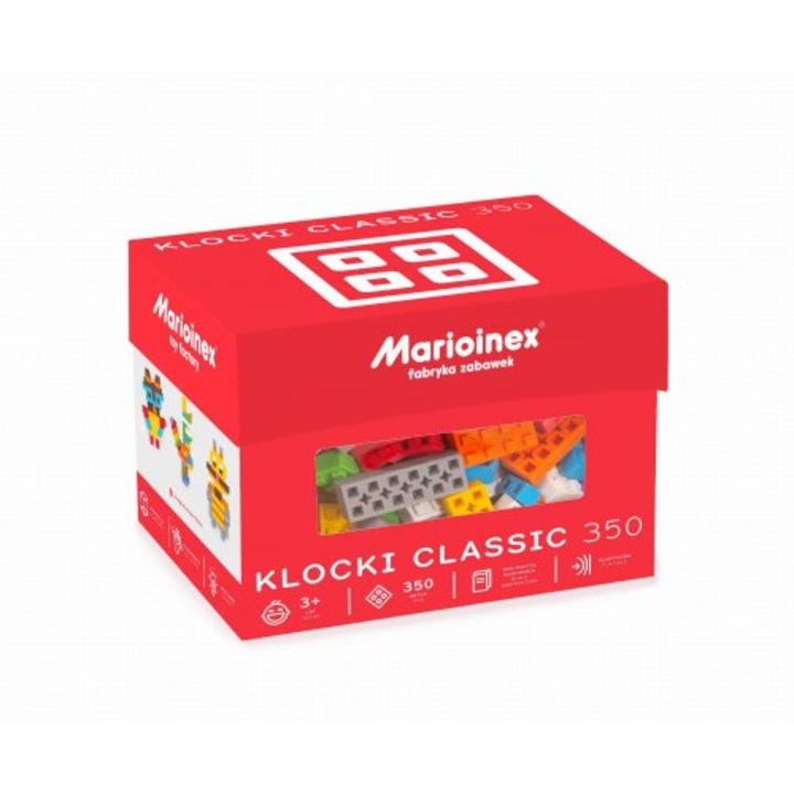 Set De Blocuri De Constructie Marioinex Mega Pack, Set Urias Pentru Creatii Nelimitate, Cuburi Rezistente Si Flexibile, Jucarie Educativa De Lunga Durata, Ideal Pentru Cadou, Multicolor, 350 De Elemente